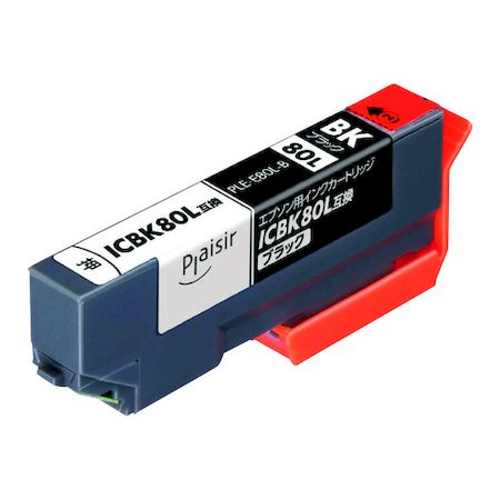 【あす楽対応】「直送」エレコム PLE-E80L-B プレジール EPSON ICBK80L対応 ブラック PLEE80LB 互換プリンターインク 互換インク 互換インクカートリッジ