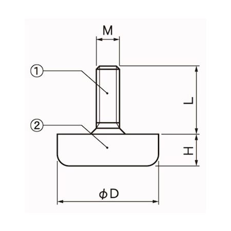 和気産業 4903757296992 ADJ−6 ポリエチレンアジャスター φ30mmX10mmX28mm