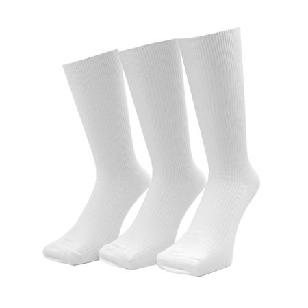 (LINEクーポン有)PAX-ASIAN CW394 カジュアルソックス先丸 白3P 24−26cm