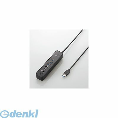 ELECOM 쥳 U3H-T706SBK ޥͥåդUSB3.0ݡ7ݡUSBϥ U3H-T706SBK U3HT706SBK ֥å եѥ