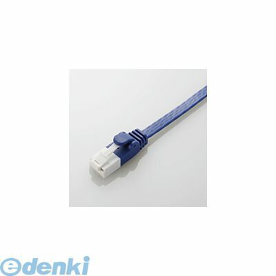 ELECOM エレコム LD-GFAT/BM100 ツメ折れ防止フラットLANケーブル Cat6A LD-GFAT/BM100 LDGFAT/BM100 ブルーメタリック EU