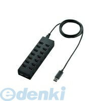 ELECOM エレコム U2H-Z16SBK 16ポートセルフパワーUSBハブ U2HZ16SBK ブラック Zシリーズ セルフパワー専用USBハブ ACアダプタ付
