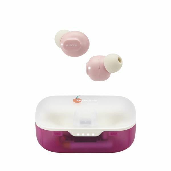 ELECOM エレコム LBT-TWS16CSPN ワイヤレスイヤホン Bluetooth 5．3 低遅延 タッチセンサー 超小型 AAC対応 密閉型 Type‐C充電 イチゴ LBTTWS16CSPN