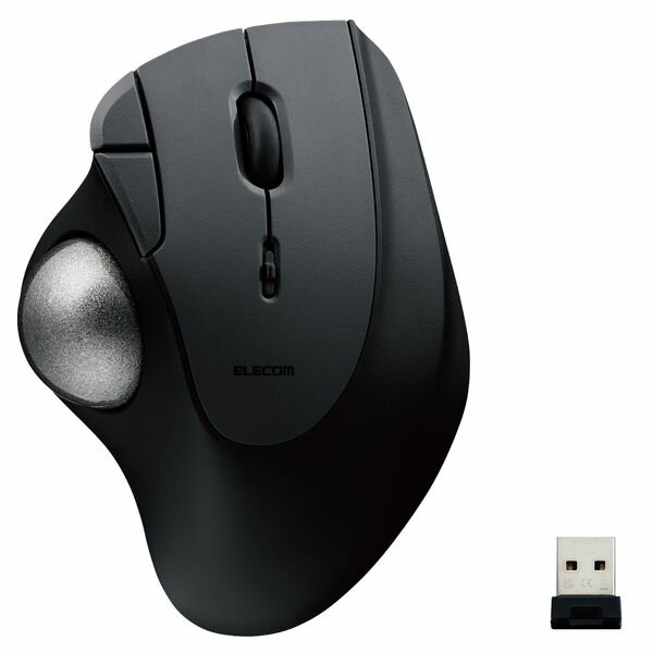 ELECOM エレコム M-IT10DRBK トラックボール マウス 無線 5ボタン 人工ルビーユニット エルゴノミクス IST ブラック MIT10DRBK