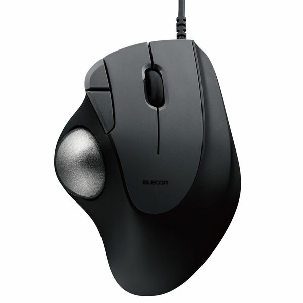 ELECOM エレコム M-IT10URBK トラックボール マウス 有線 5ボタン 人工ルビーユニット エルゴノミクス IST ブラック MIT10URBK