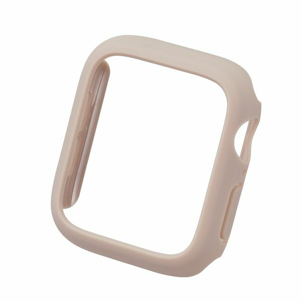 ELECOM エレコム AW-23EBPPRGB アップルウォッチ SE 第2世代／第1世代 ／Series6／5／4 バンパー ハード 側面保護 ラバーコート グレージュ AW23EBPPRGB