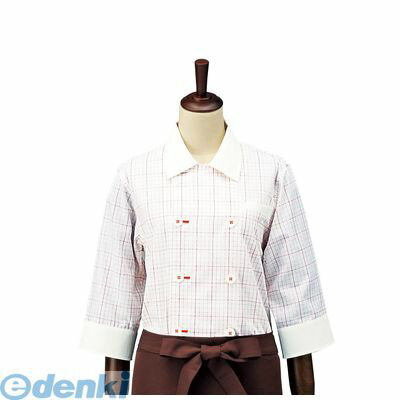 SKT5912 チェック コックシャツ・スタンドカラー SBK4101 オレンジ 4L 4905001566929 サカノ繊維 TKG 男女兼用