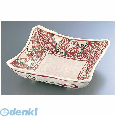 【11/25限定！抽選で最大100％ポイントバック】ROO3401 志野柚赤絵万暦四角大皿 深 B03-31 4560342474076 志野釉赤絵万暦四角大皿 エムズジャパン 志野柚赤絵万暦四角大皿深 ビュッフェ用大皿 TKG