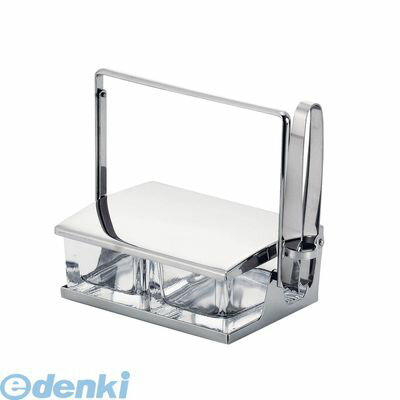 (LINEクーポン有)PYK17 ガラス薬味入れ No．825（2ヶ仕切）4968553138259 エムタカ M-TAKA ふた開閉ハンドルつき