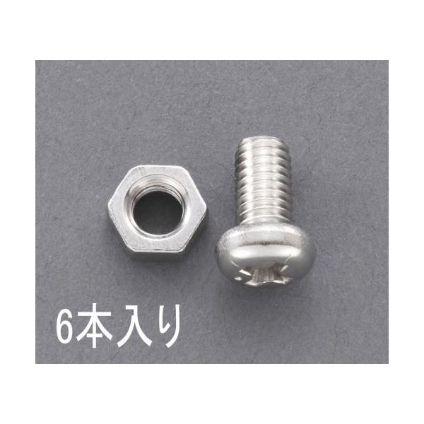 【即納在庫品】「直送」エスコ EA949NR-415 M 4x15 【ステンレス】ゆるみ止ナベ頭小ね
