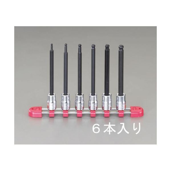 【即納在庫品】「直送」【個人宅配送不可】 エスコ EA618PV 直送 代引不可・他メーカー同梱不可 3／8sq ヘックスビットソケットセット【キャンセル不可】