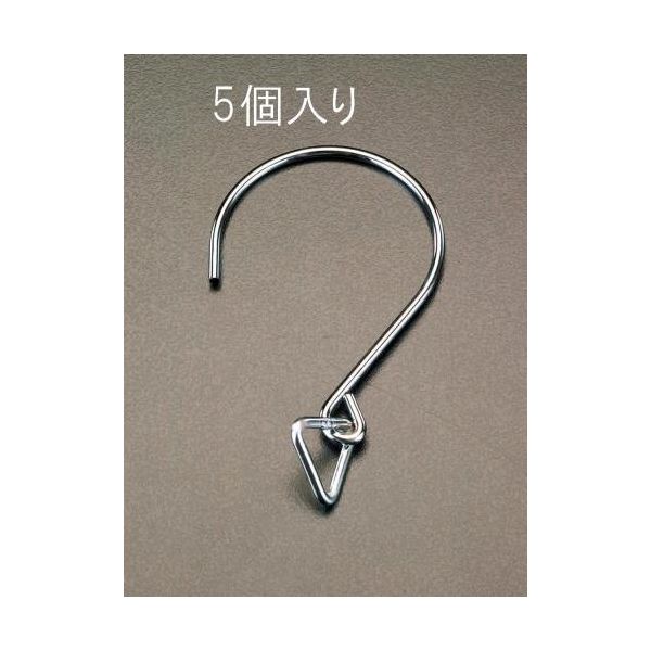 【即納在庫品】「直送」エスコ EA951BZ-1 三角金具付フック5個 EA951BZ1【キャンセル不可】
