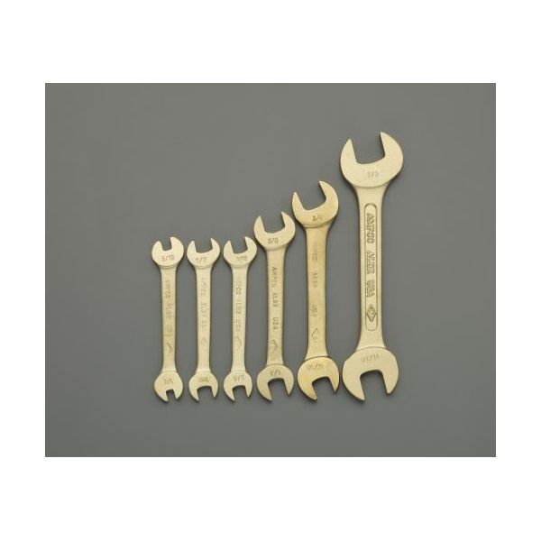 【即納在庫品】「直送」【個人宅配送不可】 エスコ EA642LE 直送 代引不可・他メーカー同梱不可 EA642LE 6本組 両口スパナ【ノンスパーキング】【キャンセル不可】