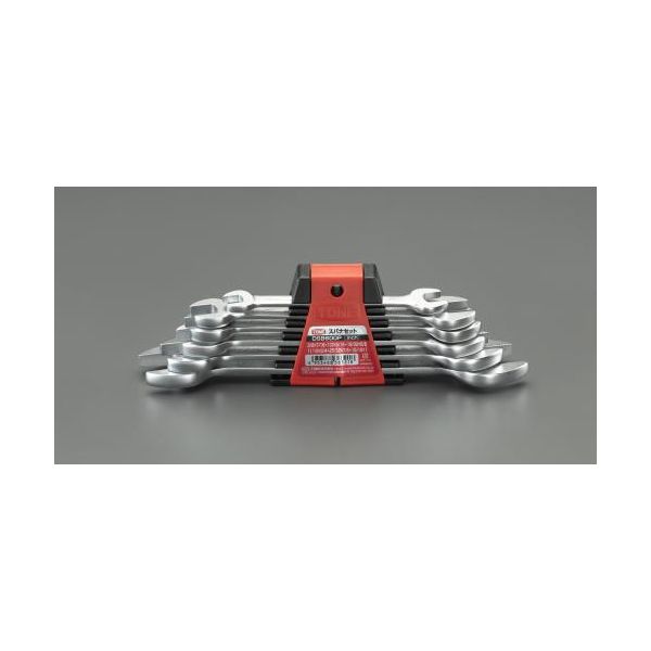 【即納在庫品】「直送」【個人宅配送不可】 エスコEA615GB-100 直送 代引不可・他メーカー同梱不可 6本組／ 3／8”−1” 両口スパナ EA615GB100