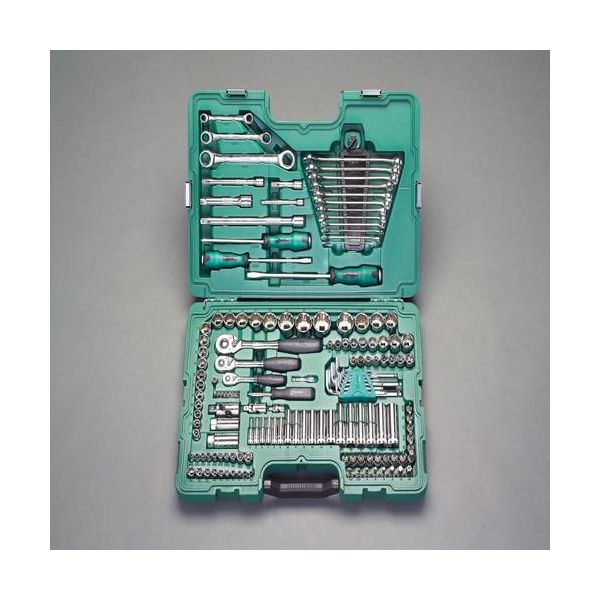 (LINEクーポン有)【即納在庫品】「直送」【個人宅配送不可】 エスコEA687DC-1 直送 代引不可・他メーカー同梱不可 1／4”・3／8”・1／2”DR ソケットレンチセット EA687DC1