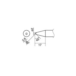 【あす楽対応】「直送」エスコ EA304AM-1 φ0．2mm 交換用こて先 EA304AM用 EA304AM1