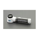 【即納在庫品】「直送」エスコ EA756FD-4 x10.0/30mm ハンドルーペ LEDライト付 EA756FD4
