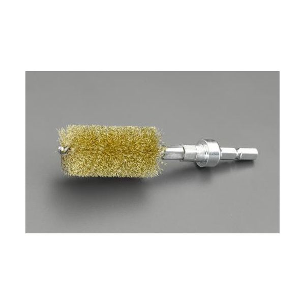 【即納在庫品】「直送」エスコ EA819BT-115 25x50mm 6角軸 ワイヤーブラシ 真鍮線 EA819BT115