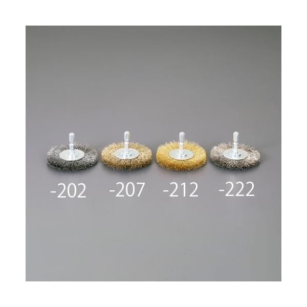 【在庫限り特価】エスコ EA819BT-223 75mm 6角軸 ワイヤーブラシ 平型／ステンレス線 EA819BT223