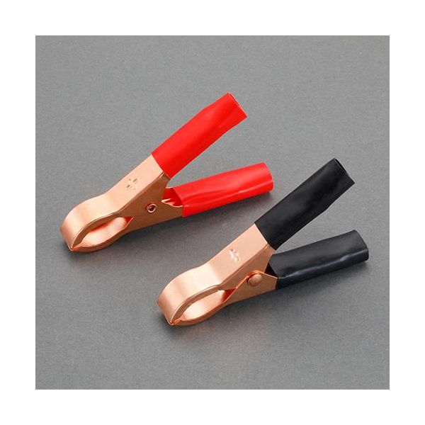 【即納在庫品】「直送」エスコ EA940DP-211 10A 充電用クリップ 赤・黒 EA940DP211