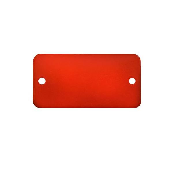 (LINEクーポン有)【個人宅配送不可】【即納在庫品】「直送」エスコ EA591HD-81A 19x44mm タグブランク アルミ 長四角／レッド／5枚 EA591HD81A