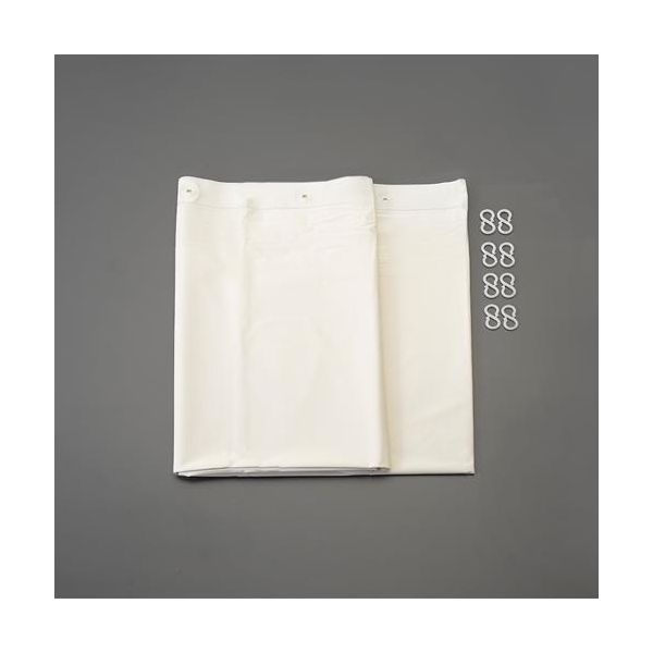 【11/25限定！抽選で最大100％ポイントバック】【即納在庫品】「直送」エスコ EA911AF-511 1300x1780 防炎カーテン アイボリ EA911AF511(4)