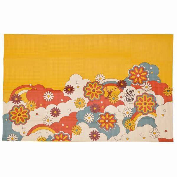 Chairs, Tables, Sheets - パール金属 キャプテンスタッグ UB-3094 クッションレジャーシート 90×60cm （レトロフラワー） UB3094