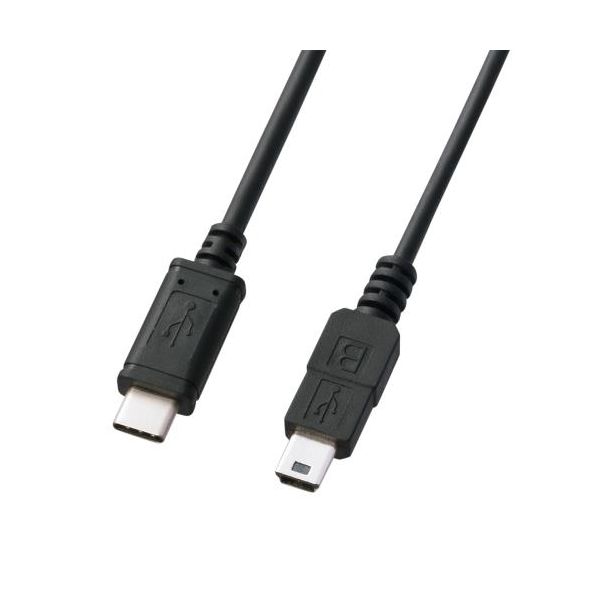 (LINEクーポン有)「直送」エスコ EA764AC-79 2．0m USBケーブル C−miniB／2．0対応 EA764AC79