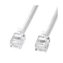 【即納在庫品】「直送」エスコ EA764CA-83 5m モジュラーコード 6極4芯/ホワイト EA764CA83(4)