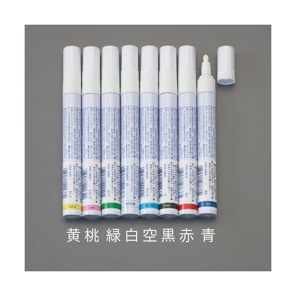 【即納在庫品】「直送」エスコ EA765MV-808 青／細字 油性ペイントマーカー 鉄鋼 EA765MV808