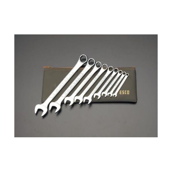 【即納在庫品】「直送」【個人宅配送不可】 エスコ EA614B-1 直送 代引不可・他メーカー同梱不可 5.5-19mm9本組・片目片口スパナ EA614B1【キャンセル不可】
