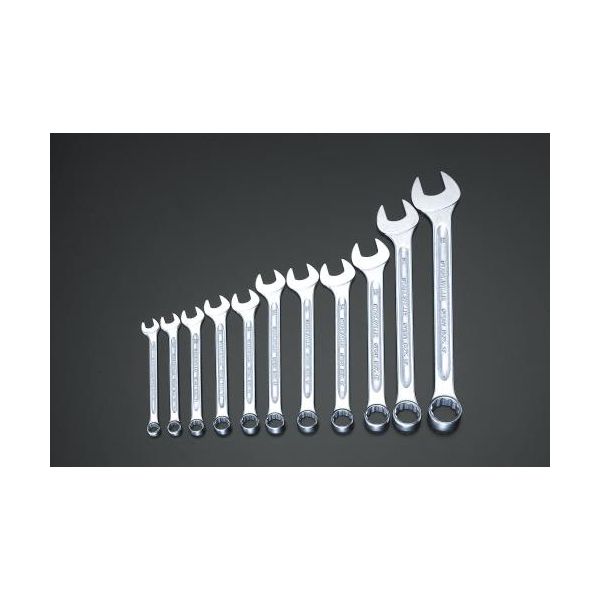 【即納在庫品】「直送」【個人宅配送不可】 エスコ EA614ST-2 直送 代引不可・他メーカー同梱不可 11本組片目片口スパナ EA614ST2【キャンセル不可】