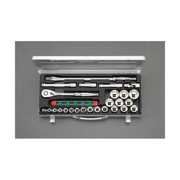 【即納在庫品】「直送」【個人宅配送不可】 エスコ EA617BJ-100 直送 代引不可・他メーカー同梱不可 1/2sqソケットレンチセット EA617BJ100【キャンセル不可】