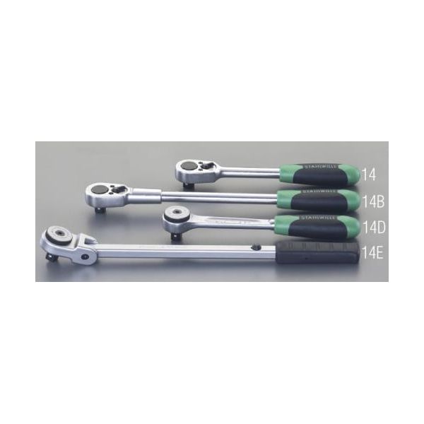 (LINEクーポン有)【即納在庫品】「直送」【個人宅配送不可】 エスコ EA617ZR-14 直送 代引不可・他メーカー同梱不可 1/2sqラチェットハンドル EA617ZR14【キャンセル不可】