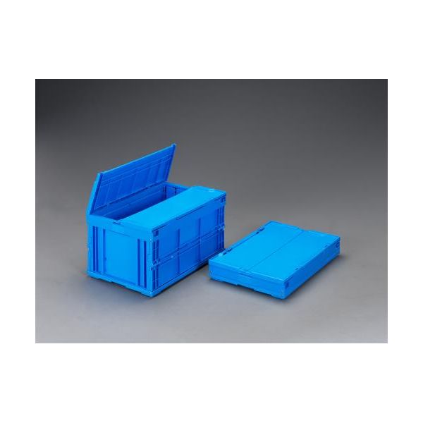 【即納在庫品】「直送」【個人宅配送不可】 エスコ EA506A-51 直送 代引不可・他メーカー同梱不可 48L青蓋付折畳コンテナ2個 EA506A51【キャンセル不可】