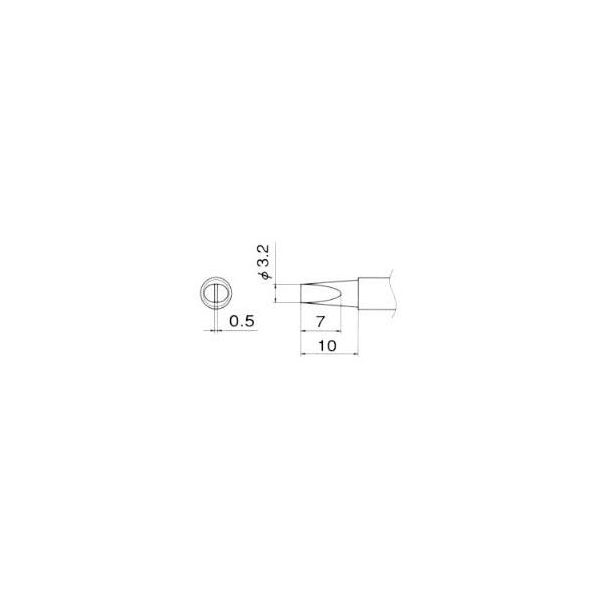 (LINEクーポン有)【個人宅配送不可】【即納在庫品】「直送」エスコ EA304AG-19 3.2mm交換用こて先 EA30..