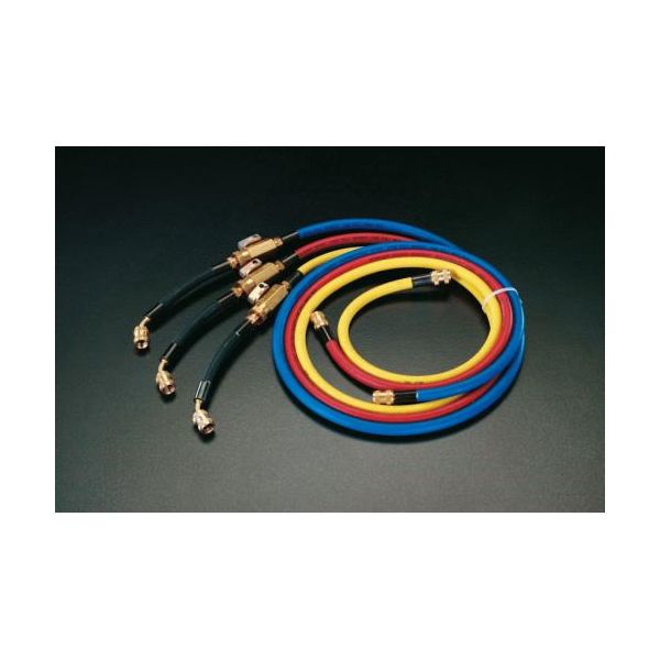 【即納在庫品】「直送」【個人宅配送不可】 エスコ EA104LF-10 直送 代引不可・他メーカー同梱不可 120cmR407cボールバルブ付ホースセット EA104LF10【キャンセル不可】