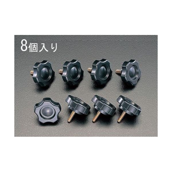 (LINEクーポン有)【個人宅配送不可】【即納在庫品】「直送」エスコ EA949GT-630 M6x30mm 菊形ノブボルト 8個 EA949GT630【キャンセル不可】