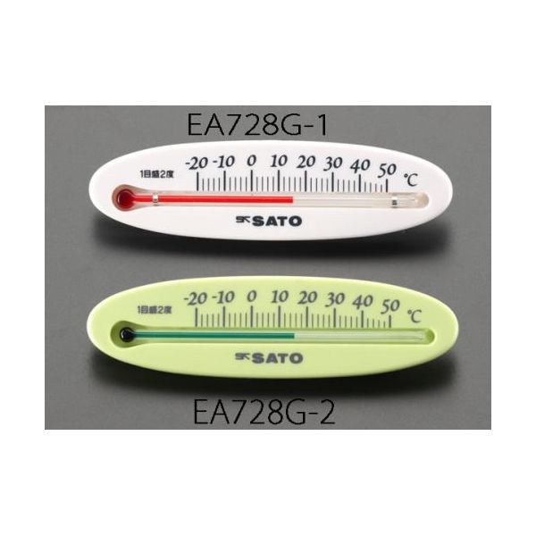 【即納在庫品】「直送」【個人宅配送不可】エスコ EA728G-1 108x30mm 温度計 ホワ...