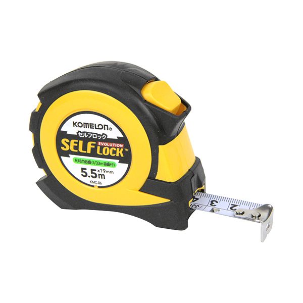 8803005867928 コメロン セルフEVO 19 5.5尺 KMC−86 コンベックス 藤原産業 イエロー 作業工具 巻尺
