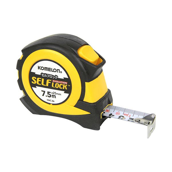 8803005869014 コメロン セルフEVO 25 7.5 KMC−86 コンベックス 藤原産業 イエロー 作業工具 セルフロックエボリューシ...