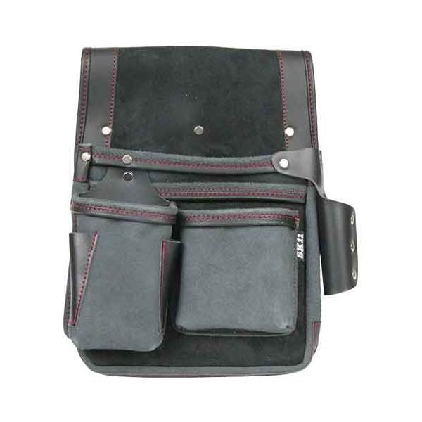 4977292143783 マチ付革製釘袋BLスミツボH スミツボホルダー付 藤原産業 スミツボホルダー付き マチ付..