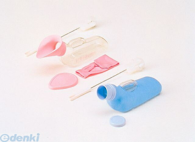 4970210013328 アロン 尿器(透明)カバー付 男性用 アロン化成 安寿 尿器カバー付 ブルー アロン尿器