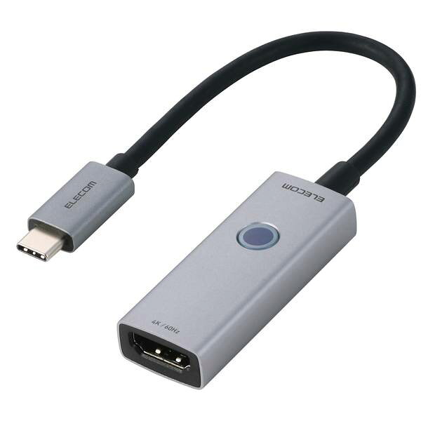 ELECOM エレコム AD-CHDMISWSV USB Type-C to HDMI 変換アダプタ 画面ON/OFF切替ス...