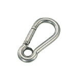 (LINEクーポン有)水本機械製作所 B-095 ステンレス スナップフックA型 リング付き 線径12mm長さ140mm B095【キャンセル不可】