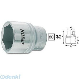 Rakuten - (LINEクーポン有)【納期-通常7日以内に発送 在庫切れ時-約2ヶ月 】ハゼット HAZET 1000-30 ソケット3／4 100030