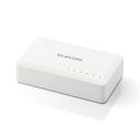 エレコム ELECOM EHC-G05PA2-W スイッチングハブ 5ポート Giga対応 1000/100/10Mbps プラスチック筐体 AC電源 ファンレス 静音 ホワイト EHCG05PA2W(2)