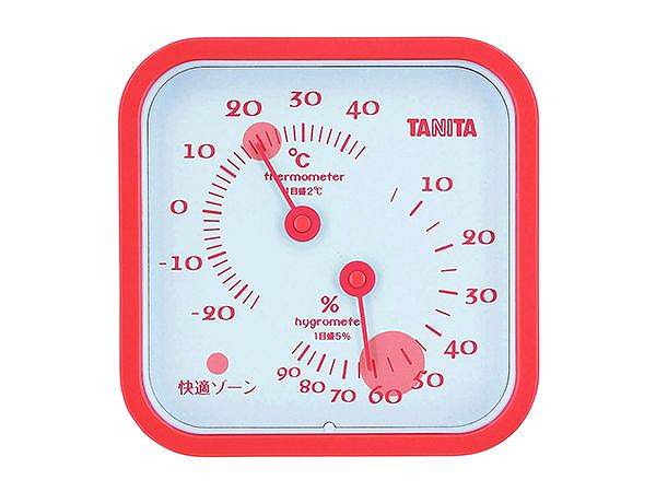 タニタ（TANITA） TT557OR アナログ温湿度計 オレンジ