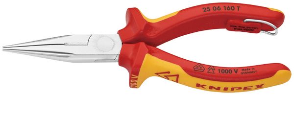クニペックス KNIPEX 2506-160TBK 絶縁ラジオペンチ 落下防止 BK 2506160TBK