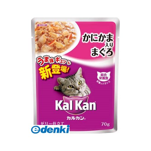 マースジャパンリミテッド KWP6 カルカンパウチかにかま入りまぐろ70g 1歳から ゼリー仕立て キャットフード ウェット 味わいセレクト ねこ Mars Kal kan